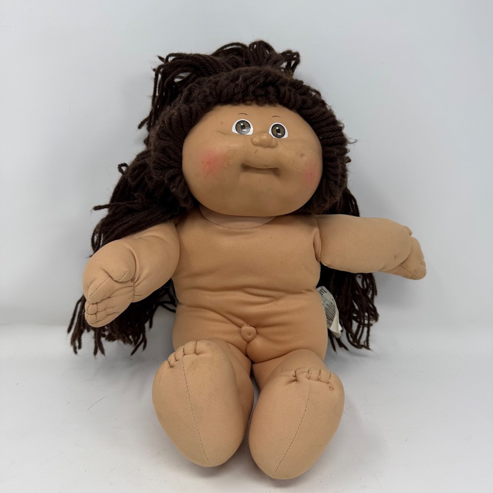 Vintage 1982 Cabbage Patch Kids Doll Brown Yarn Hair Hazel Eyes Coleco Xavier